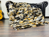 Real Fox Fur Blanket • Vintage Fur Blanket Throw • Luxury Fur Bedspread • Home Warmer Blanket • Perfect for your Bed & Living room