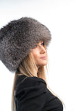 Elegant Real Fox Fur Hat Frost Full Skin - Handcrafted Elegance for Winter Chic - Ethically and Organically Farmed Fox Fur