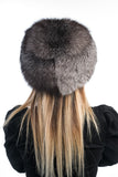 Elegant Real Fox Fur Hat Frost Full Skin - Handcrafted Elegance for Winter Chic - Ethically and Organically Farmed Fox Fur
