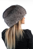 Elegant Real Fox Fur Hat Frost Full Skin - Handcrafted Elegance for Winter Chic - Ethically and Organically Farmed Fox Fur