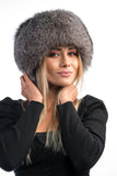 Elegant Real Fox Fur Hat Frost Full Skin - Handcrafted Elegance for Winter Chic - Ethically and Organically Farmed Fox Fur