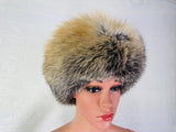 Elegant Real Fox Fur Hat Golden Full Skin - Handcrafted Elegance for Winter Chic - Ethically and Organically Farmed Fox Fur