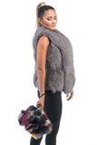 Fur bags, fur shoulder bag , multicolor fur bag