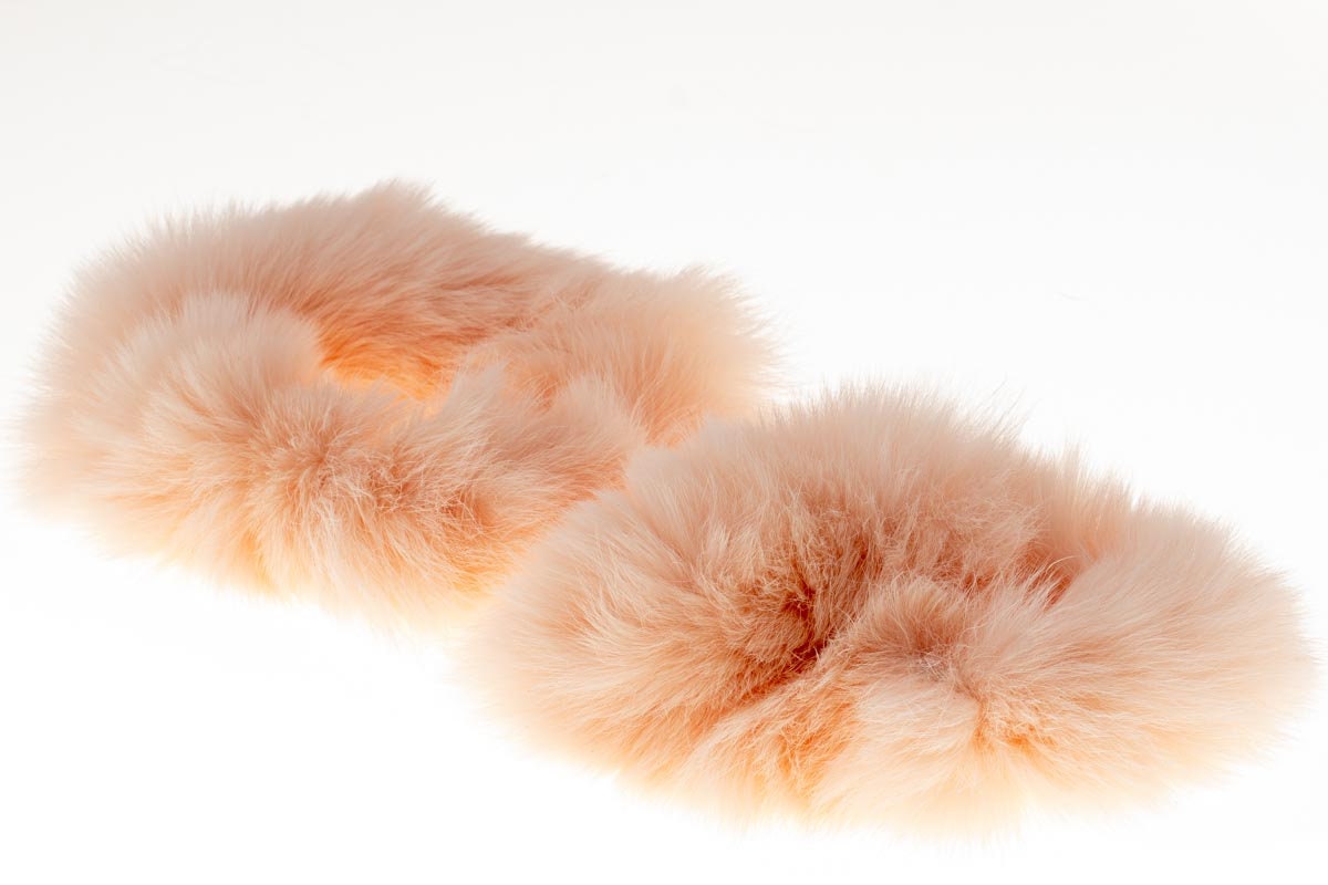 Baby Pink Rex Rabbit Fur Cuffs