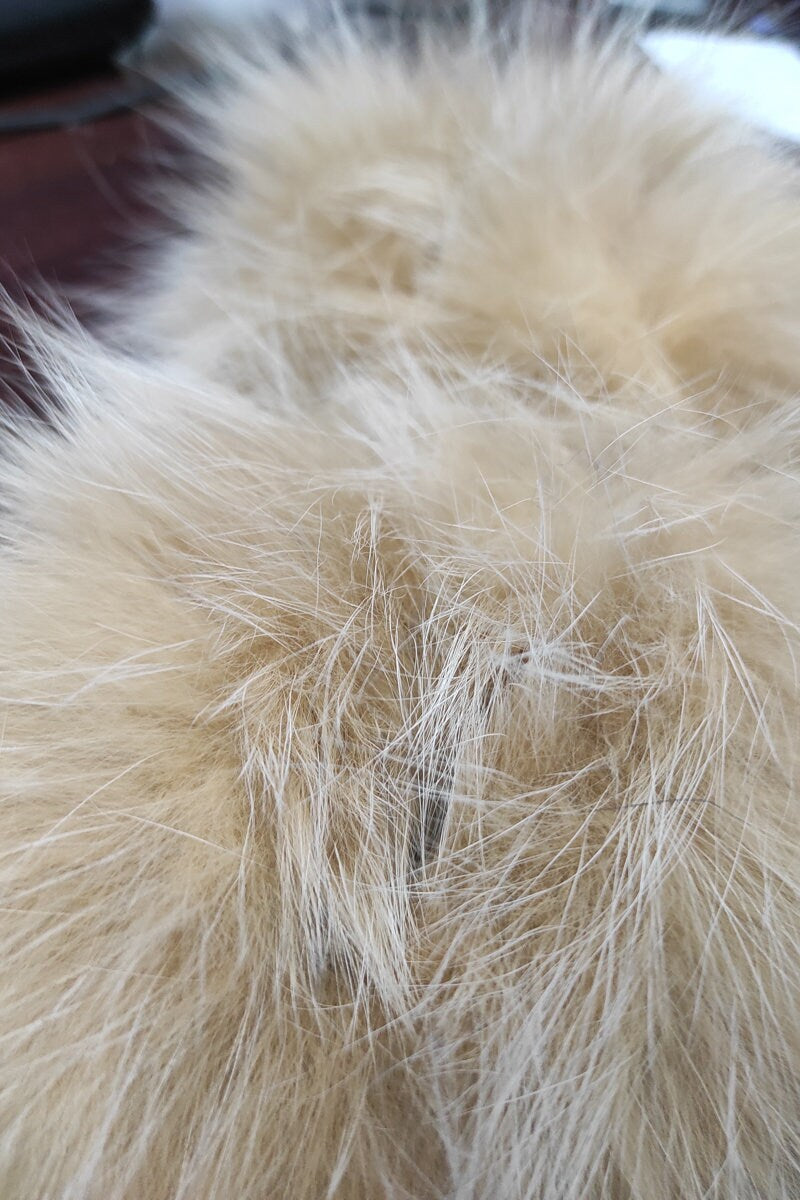 Beige Fox Fur Cuffs