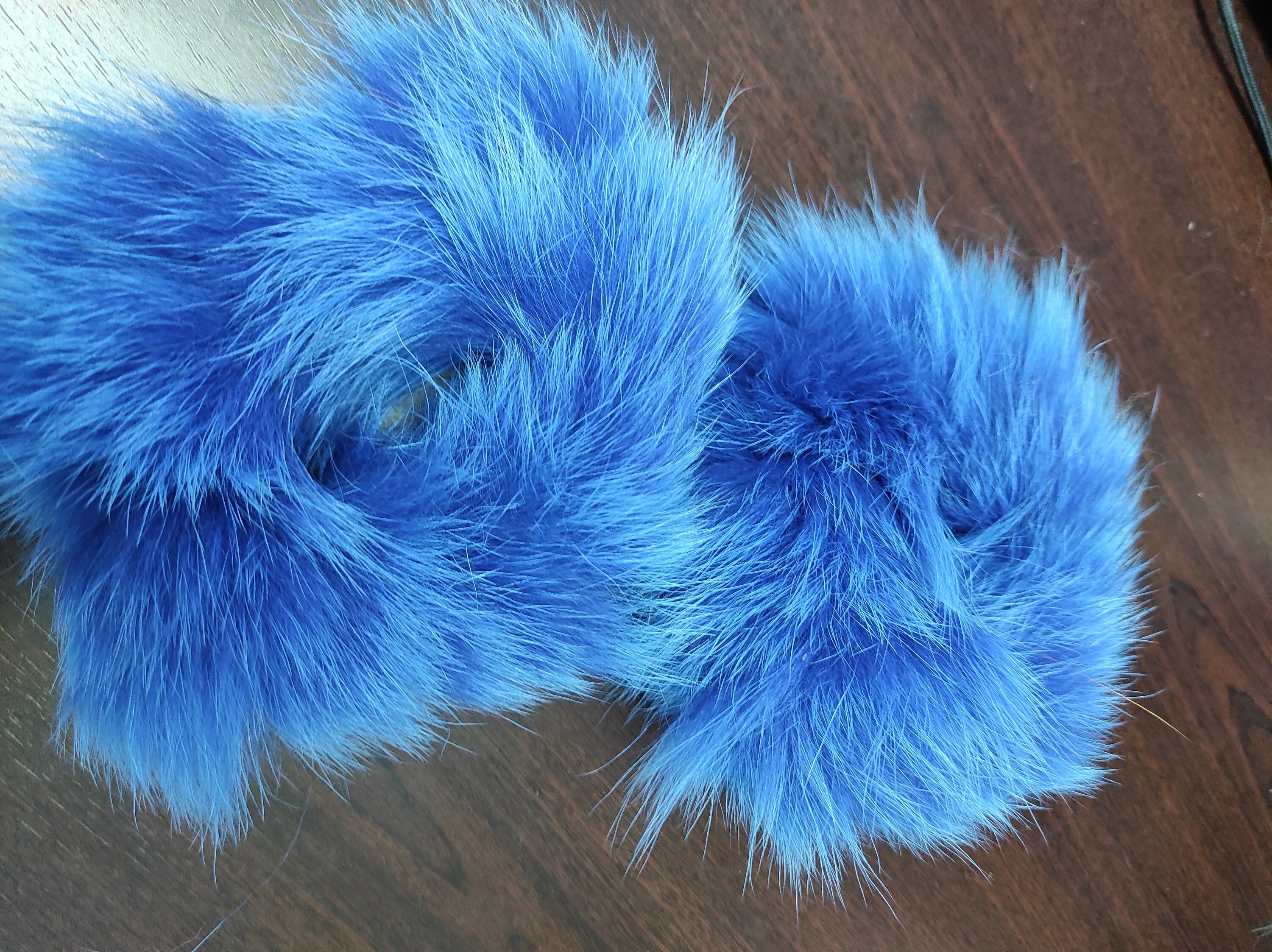 Blue Fox Fur Cuffs