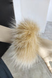 Beige Fox Fur Cuffs
