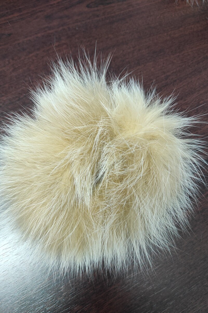 Beige Fox Fur Cuffs