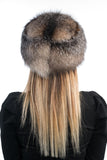 Elegant Real Fox Fur Hat Crystal Full Skin - Handcrafted Elegance for Winter Chic - Ethically and Organically Farmed Fox Fur