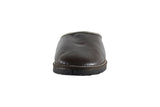 Brown Fur Leather & Sheepskin Slippers