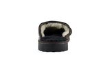 Brown Fur Leather & Sheepskin Slippers