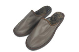 Brown Fur Leather & Sheepskin Slippers