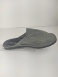 Gray Fur Leather & Sheepskin Slippers