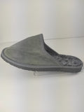 Gray Fur Leather & Sheepskin Slippers