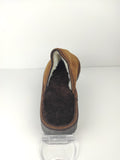 Brown Fur Leather & Sheepskin Slippers