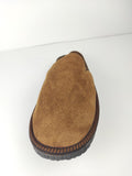 Brown Fur Leather & Sheepskin Slippers