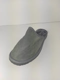 Gray Fur Leather & Sheepskin Slippers