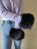 Black Fox Fur Cuffs