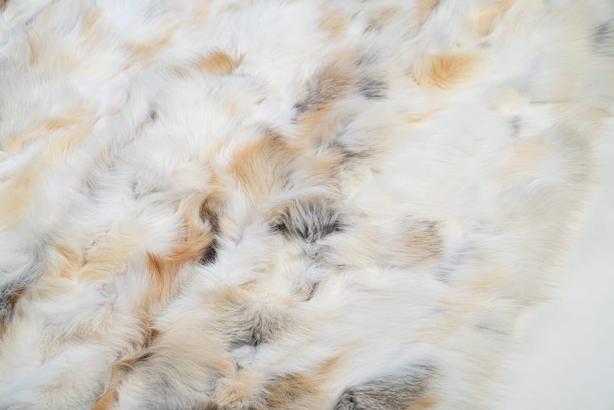 Real Golden Fox Fur Blanket Throw • Housewarming Gift Sofa Cover n Bedspread •  Handmade Genuine Fur