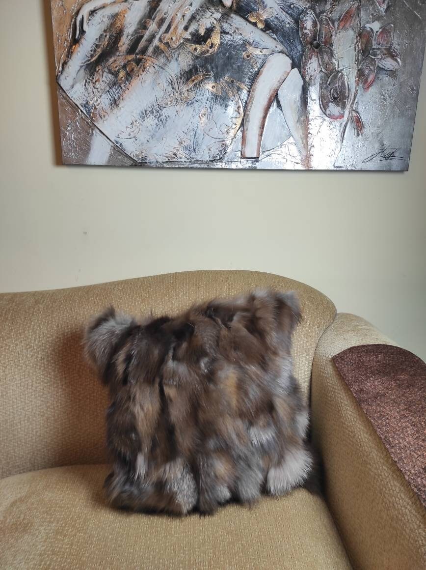 Fur pillowcases, fox fur pillowcases, real fur pillowcases