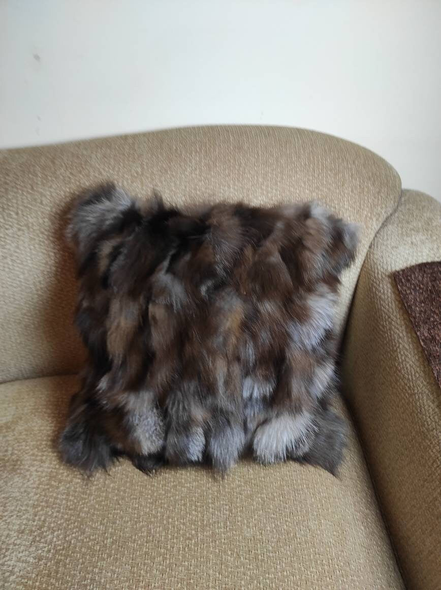 Fur pillowcases, fox fur pillowcases, real fur pillowcases