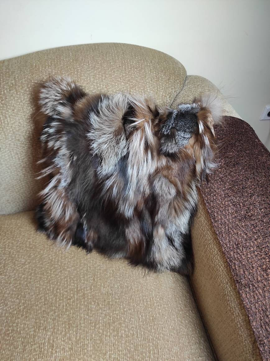 Fur pillowcases, fox fur pillowcases, real fur pillowcases