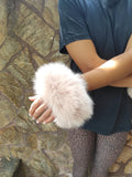 Baby Pink Fox Fur Cuffs