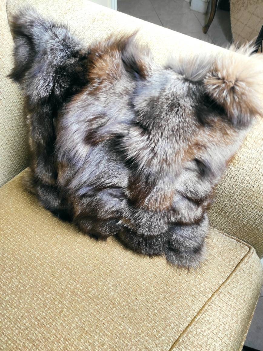 Fur pillowcases, fox fur pillowcases, real fur pillowcases