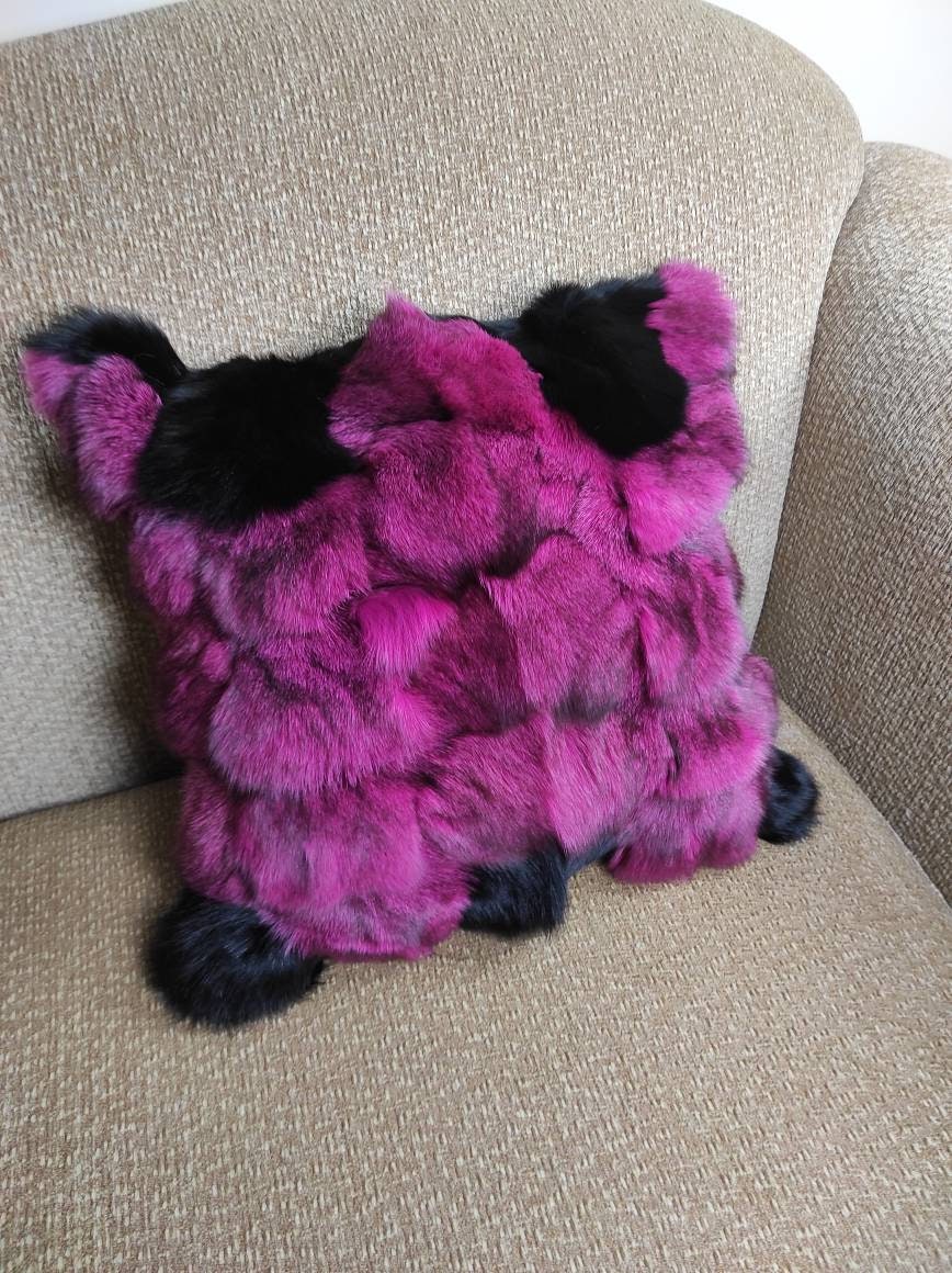 Fur pillowcases, fox fur pillowcases, real fur pillowcases