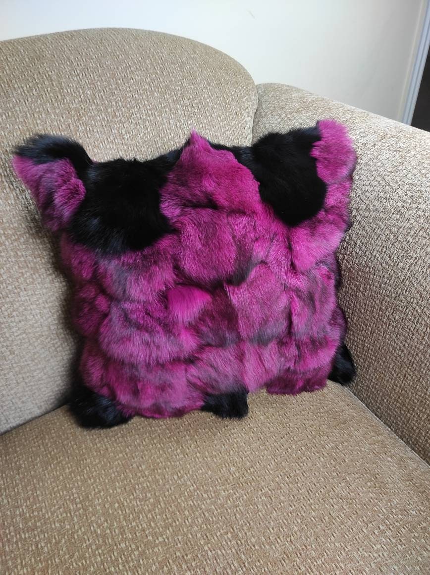 Fur pillowcases, fox fur pillowcases, real fur pillowcases