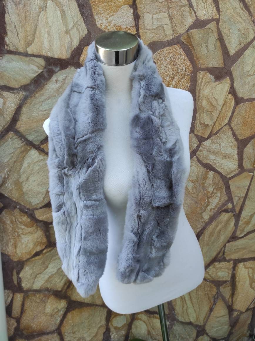 Fur scarves, fur scarf womens, rex rabbit fur scarf, fur collar