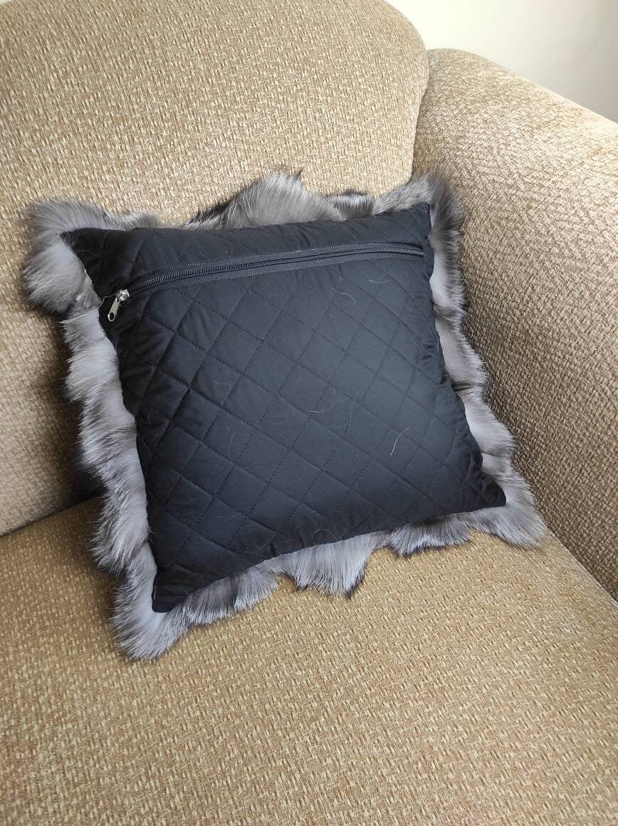 Fur pillowcases, fox fur pillowcases, real fur pillowcases