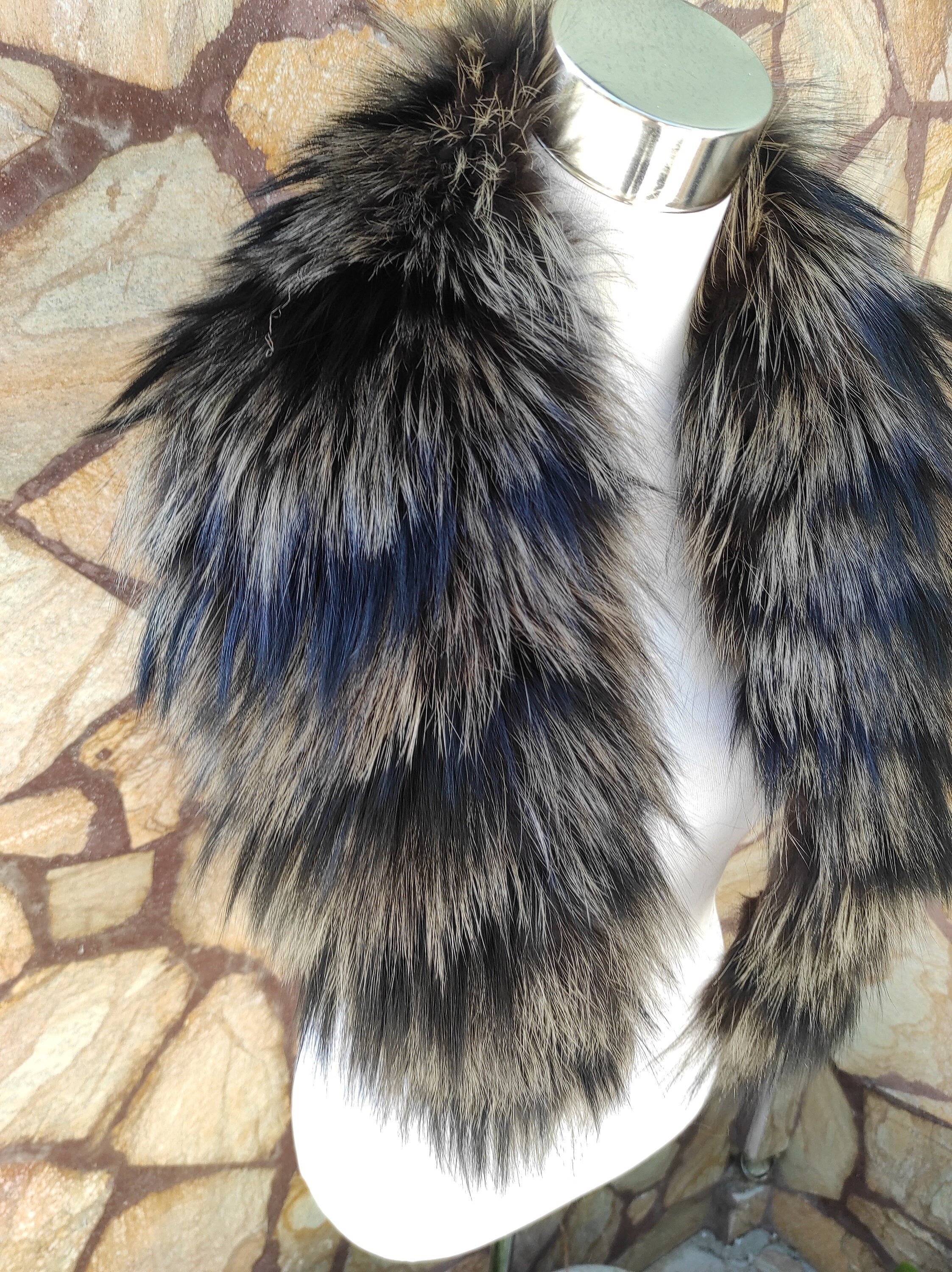 Fur Collar, fox fur collar, real fur scarf, fur warm neck