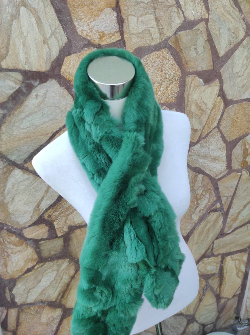 Fur scarves, fur scarf womens, rex rabbit fur scarf, fur collar