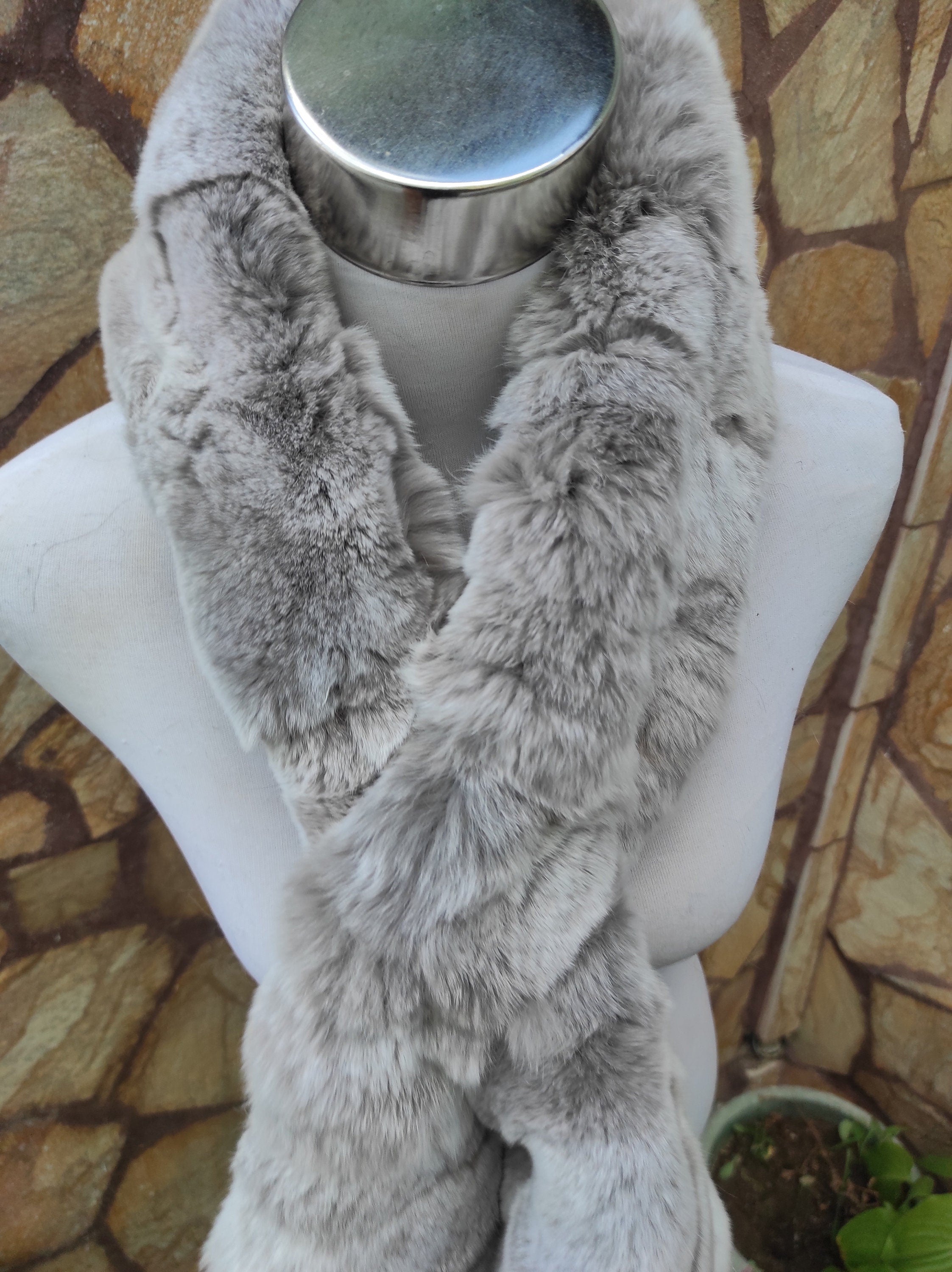 Fur scarves, fur scarf womens, rex rabbit fur scarf, fur collar