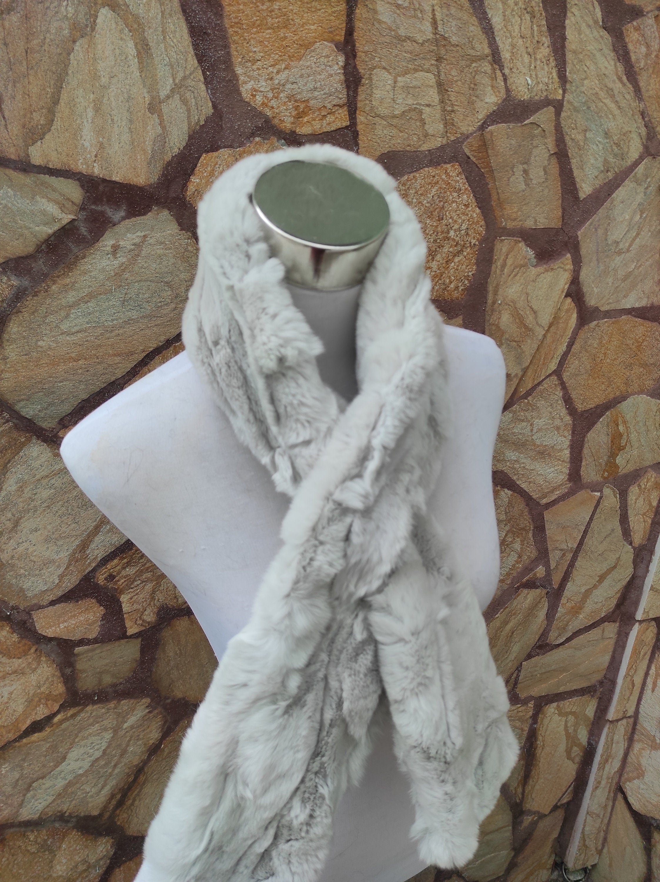 Fur scarves, fur scarf womens, rex rabbit fur scarf, fur collar