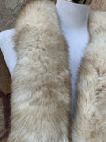 Natural Fur trim for hood • Real Fox Fur Collar Scarf •  Fur Trim for Jacket • Beige Natural Hood Fox Trim