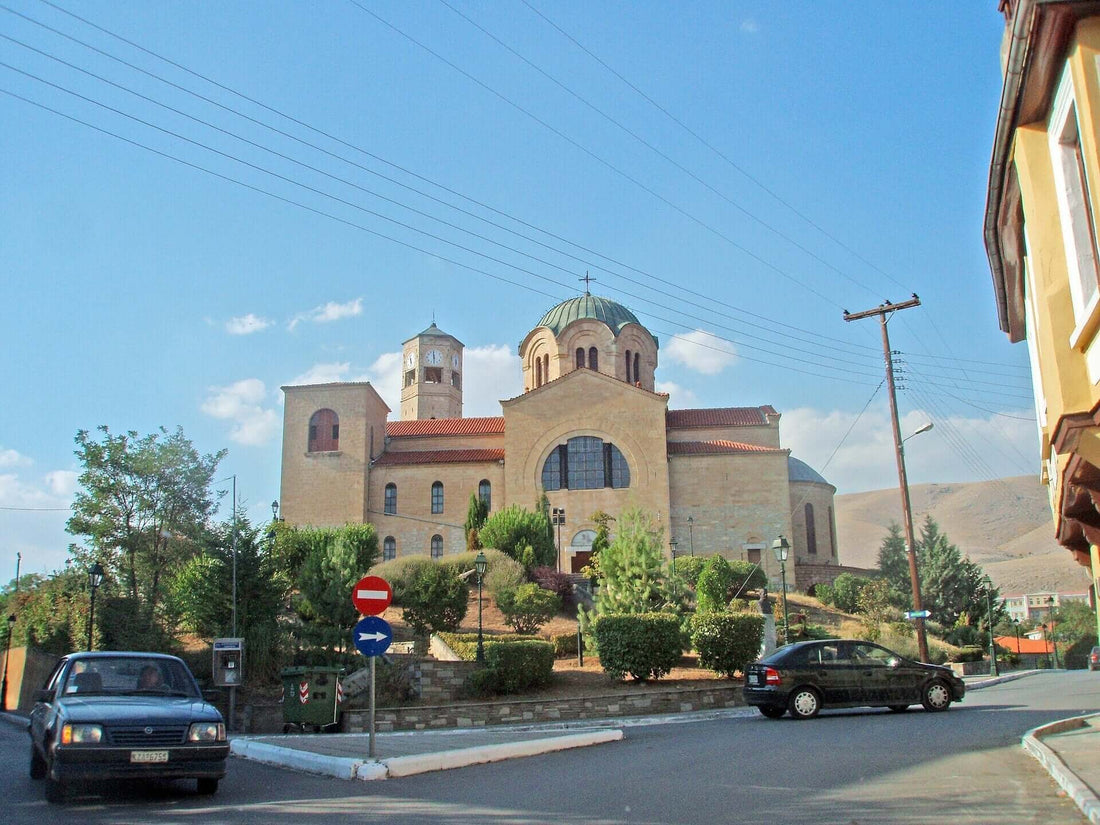 History of fur craftsmanship in Siatista and Kastoria - A view of a historic church in the town.