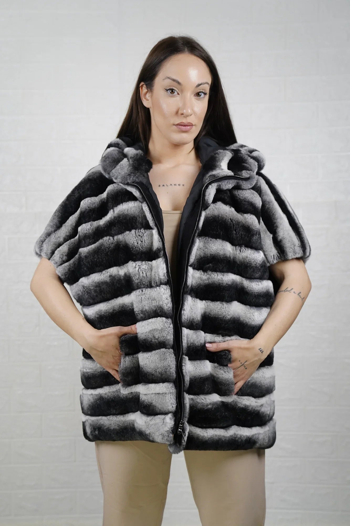 Rabbit fur jacket coat collection — genuine rabbit fur natural softness handcrafted in Greece since 1972, TatiFurs