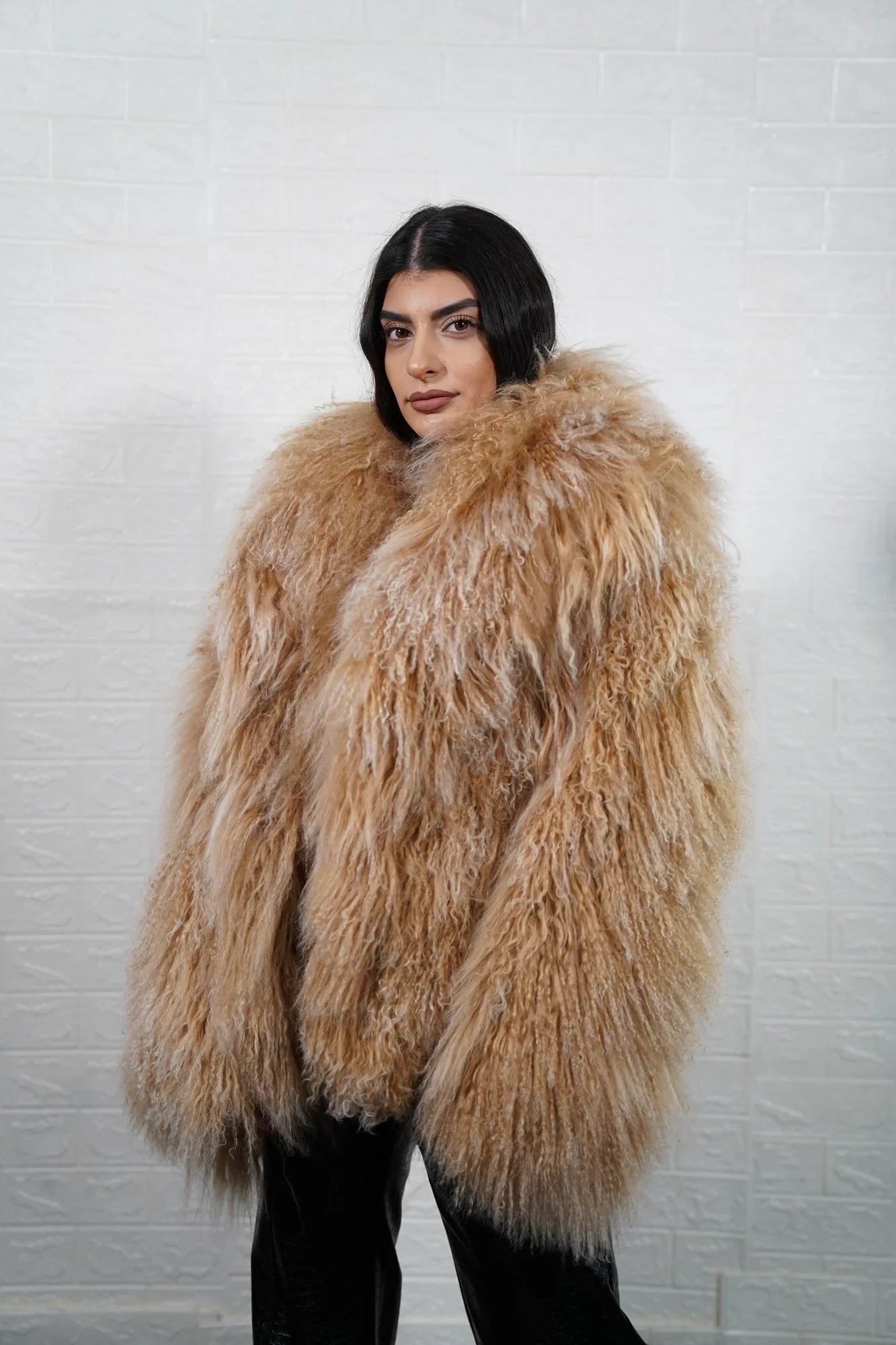 Wool sheepskin jacket coat collection — genuine sheepskin natural wool lining handcrafted in Greece, TatiFurs