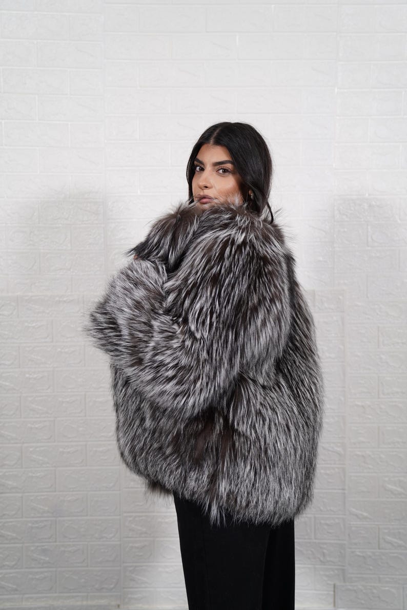 Collection of real fox fur coats and jackets, handmade in Greece, full skin pelts, luxury winter fashion