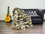 Real Fox Fur Blanket • Vintage Fur Blanket Throw • Luxury Fur Bedspread • Home Warmer Blanket • Perfect for your Bed & Living room