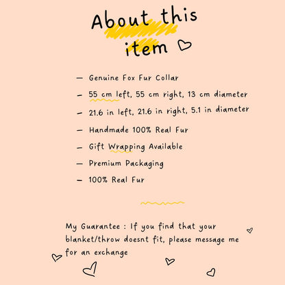 Brown Fox fur collar scarf