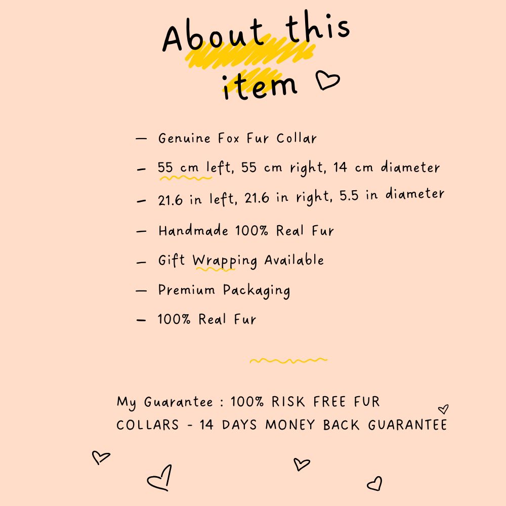 Black fox fur collar scarf