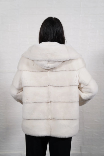 rex rabbit fur vest gray — handcrafted in Greece since 1972, luxury gift packaging — Greek craftsmanship, TatiFurs
