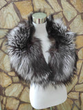 GORGEOUS Real FOX FUR Collar Silver • Handcrafted Winter Fashion Accessory • Real Fur Scarf • Fur Wrap • Fur Shawl