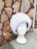 Elegant Real Fox Fur Hat White Full Skin - Handcrafted Elegance for Winter Chic - Ethically and Organically Farmed Fox Fur (Copy)