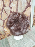 Elegant Real Fox Fur Hat Crystal Full Skin - Handcrafted Elegance for Winter Chic - Ethically and Organically Farmed Fox Fur