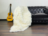 White fox fur throw blanket