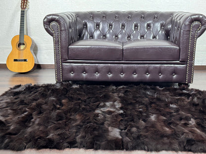Brown Fox fur throw blanket